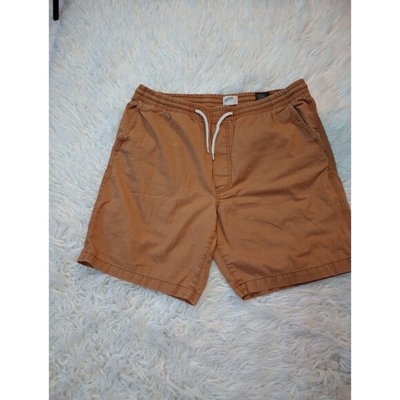 H&M Men Large Regular Fit Mid Length Pull On Drawstring Elastic Light Brown Shor - Picture 5 of 9